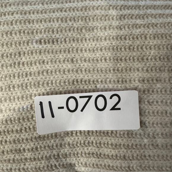 Madewell Woodside 100 Merino Wool Sweater Medium Relaxed Beige Preppy Boho EUC - Picture 8 of 8